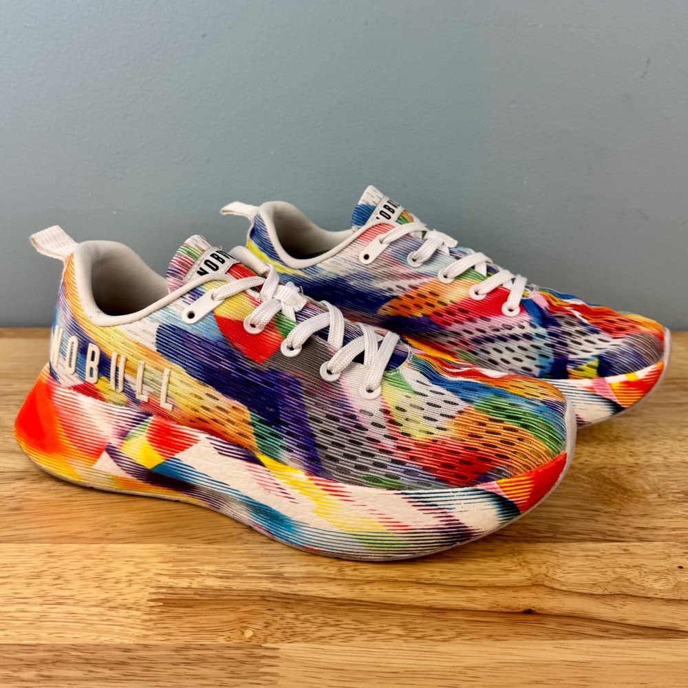 Nobull Journey Pride Moves M 8.5 W 10 Rainbow Athletic Training Shoes Sneakers
